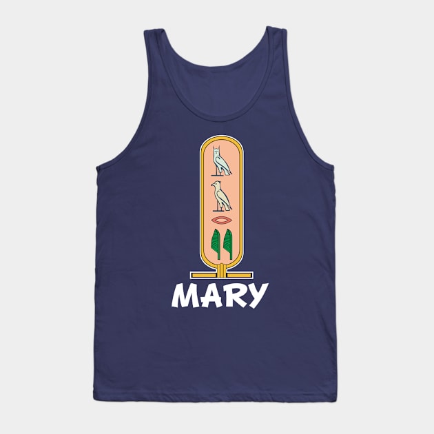 MARY-American names in hieroglyphic letters,  a Khartouch Tank Top by egygraphics